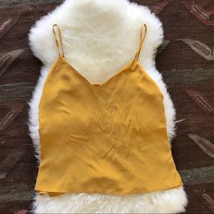 Mustard yellow Silk Tank